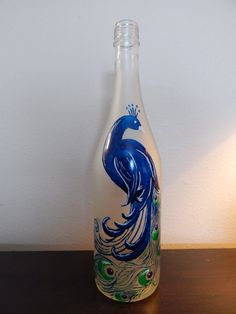 236x314 Painted Wine Bottle - Glass Bottle Painting
