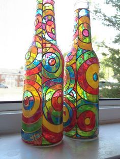 236x314 How To Paint Wine Bottles To Look Like Stained Glass - Glass Bottle Painting