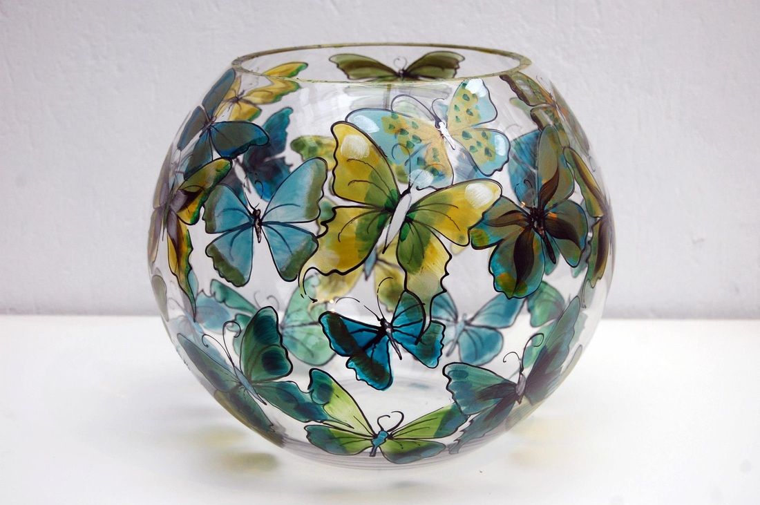 1100x731 Just Gorgeous - Glass Bowl Painting