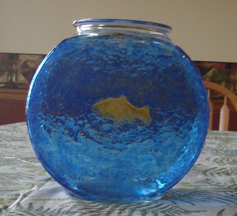946x862 A Fish Bowl Perfectly Sized For Two Lost Souls Musings - Glass Bowl Painting