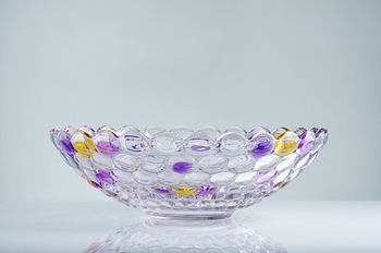 350x232 Wholesale Decorative Glass Fruit Bowl Crystal Painting Glass Candy - Glass Bowl Painting