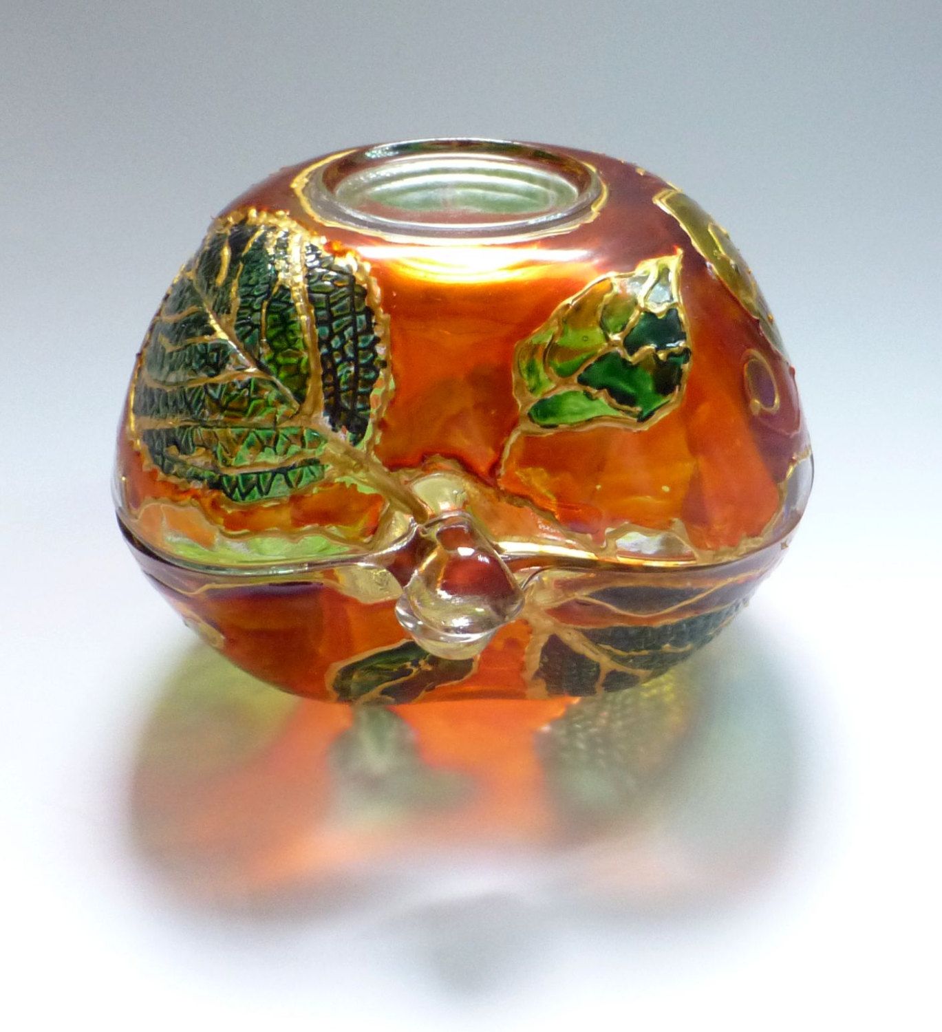 1369x1500 Apple Glass Bowls Painted Glass Bowls Hand Painted Glass Set - Glass Bowl Painting