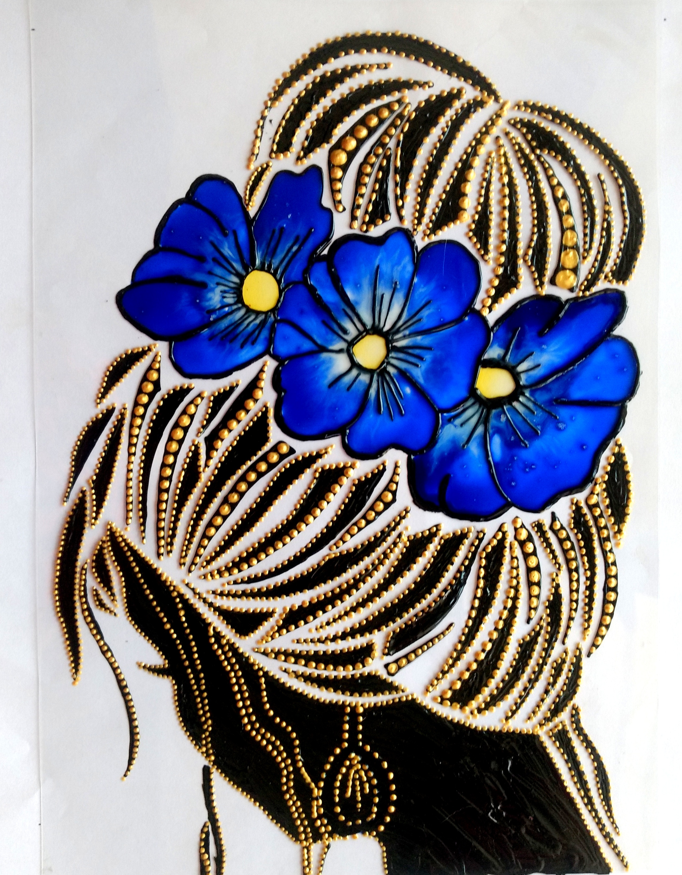 2574x3305 Glass Painting Hair Style - Glass Painting