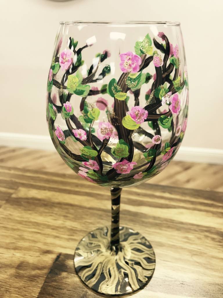 768x1024 Wine Glass Painting (Group Workshop) - Glass Painting