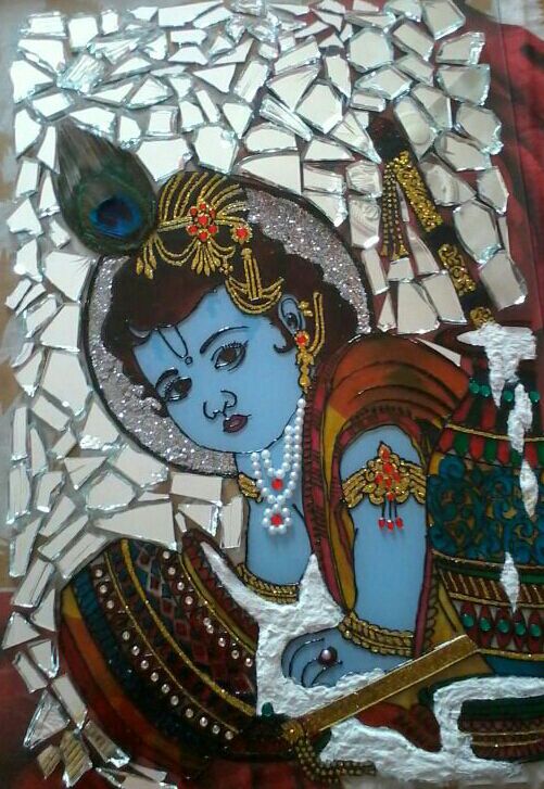 501x727 How To Do Glass Painting From A Pattern Tracing (With Pictures) - Glass Painting Art