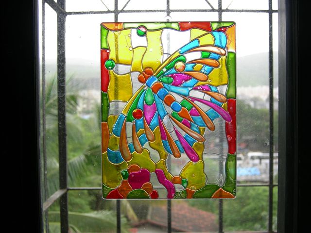 640x480 The Watermark Of Gujarati Art Glass Paintings Aditi Rindani - Glass Painting Art