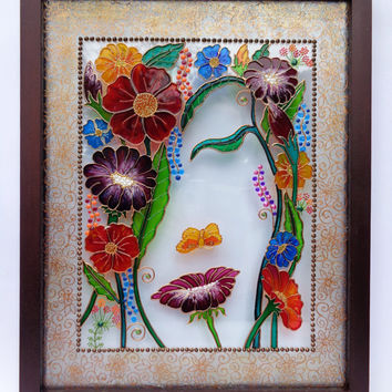 354x354 Tree Of Life Art Glass Painting Glass Art From Cozyhome1 On Etsy - Glass Painting Art