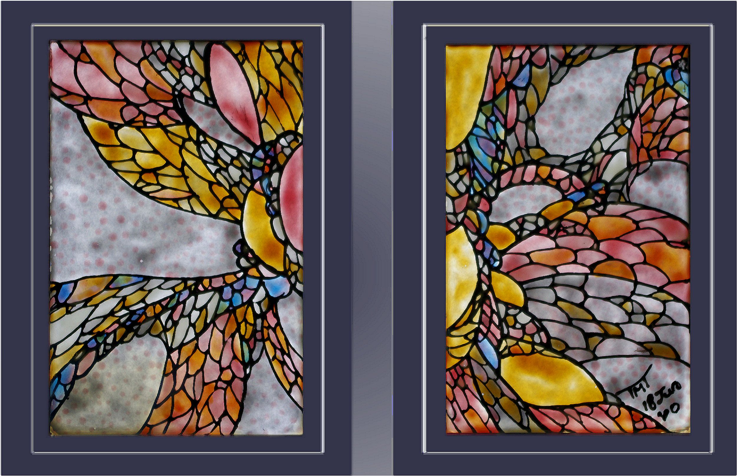 2500x1613 Untitled Glass Art - Glass Painting Art