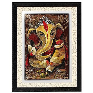 320x320 Buy Ganesha Textured Uv Effect With Acrylic Glass Painting - Glass Painting Art