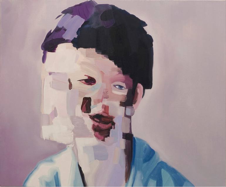 770x636 Saatchi Art Glitch Painting By Emmet Kierans - Glitch Art Painting