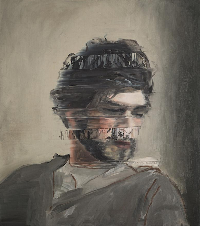 640x723 Glitch Portraits Paintings By Andy Denzler Fubiz Media - Glitch Painting