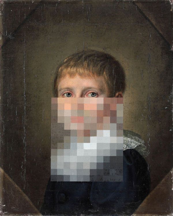 600x749 Paintings By Peter Buechler Paintings, Portraits - Glitch Painting