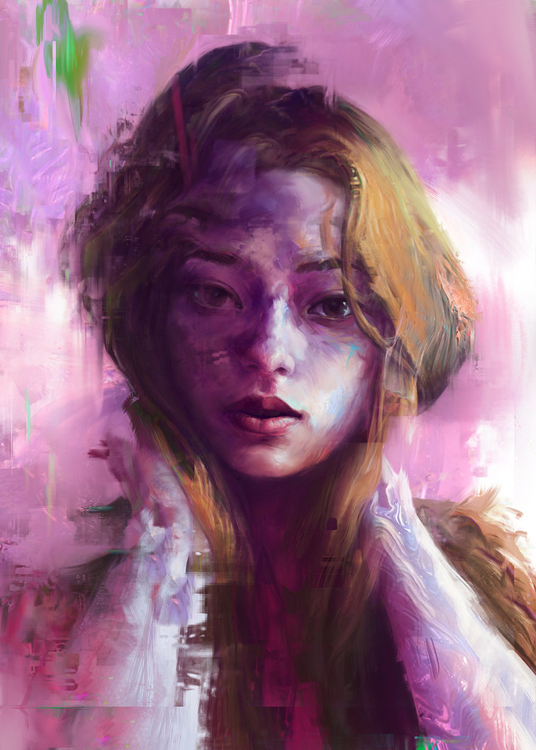 756x1057 Beauty And The Glitch By Jeromebirti - Glitch Painting