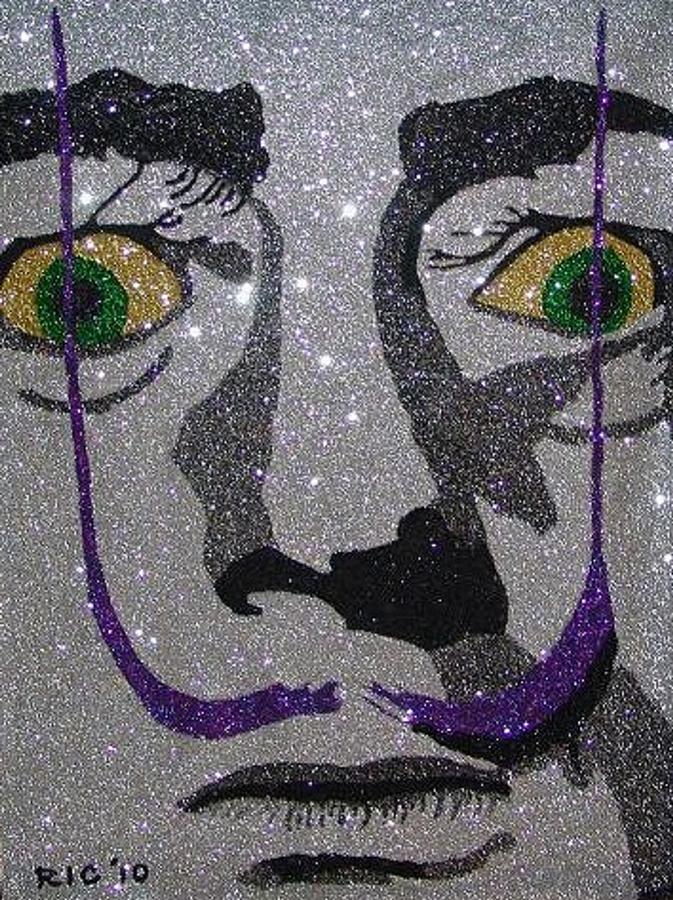 673x900 Glitter Art Salvador Dali Painting By Richard Ian Cohen - Glitter Painting
