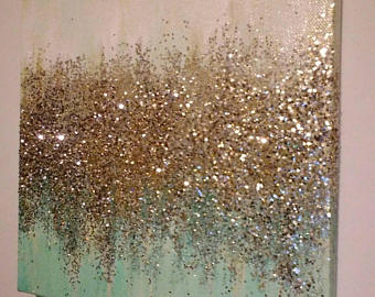 340x270 Glitter Painting Etsy - Glitter Painting On Canvas