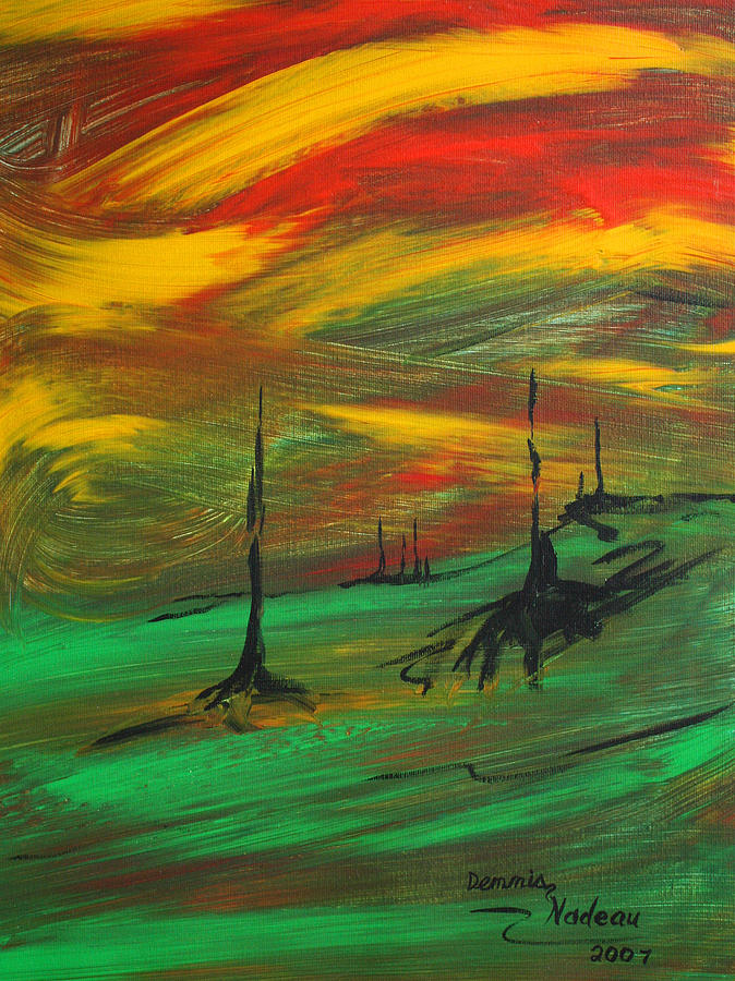 674x900 Global Warming Painting By Dennis Nadeau - Global Painting