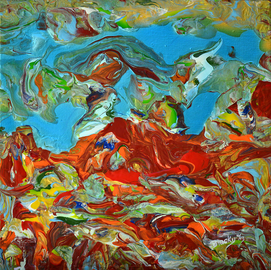 900x896 Global Warming Painting By Donna Blackhall - Global Painting