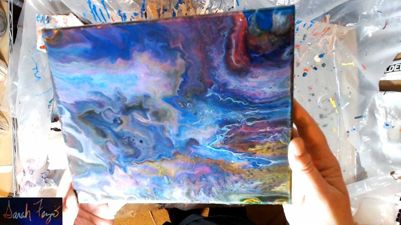 1280x720 Pouring A Painting Using Liquitex Gloss Gel Amp Vqa For Jamie! - Glossy Painting