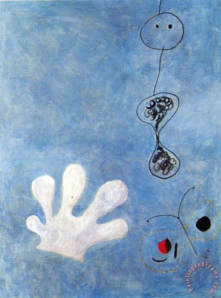711x960 Joan Miro The White Glove, 1925 Painting - Glove Painting