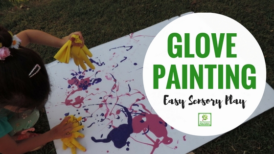 560x315 Rubber Glove Sensory Play Painting Activity For Children - Glove Painting