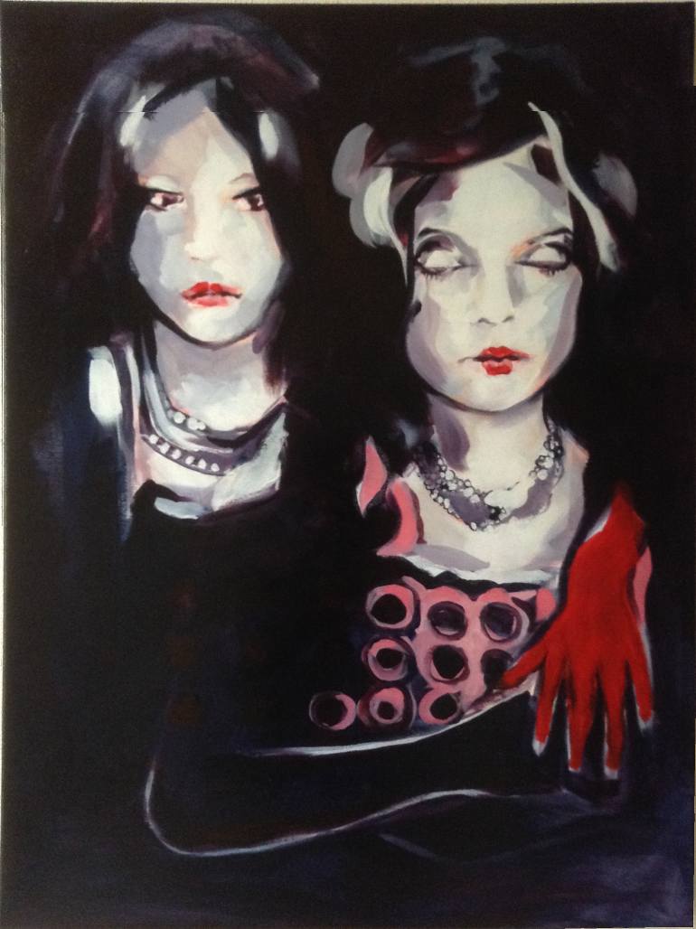 770x1028 Saatchi Art The Red Glove Painting By Pat Dumez - Glove Painting