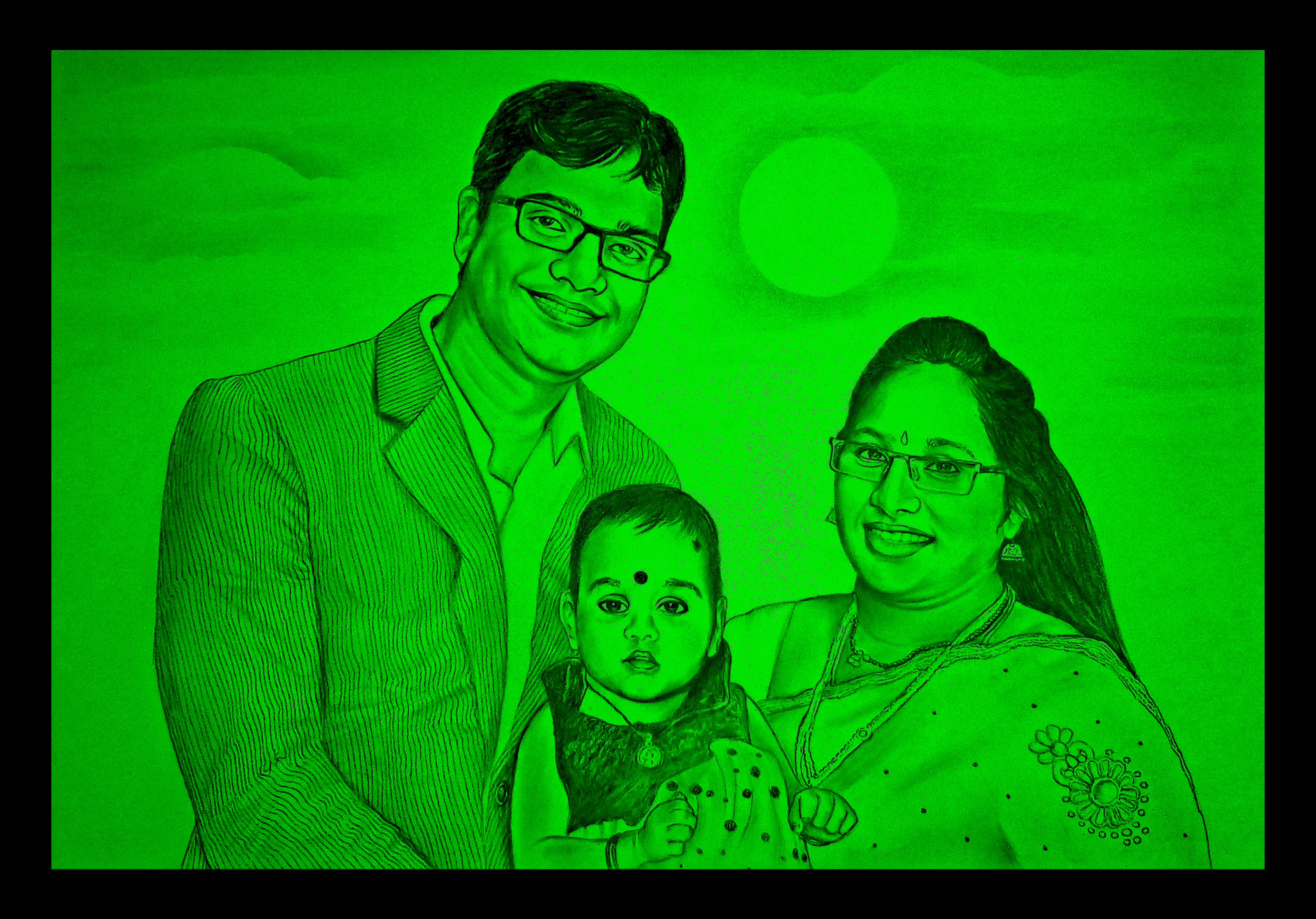 2766x1932 Glow Art Painting Portrait Sketch Drawing Artnvn Complete Art - Glow Art Painting