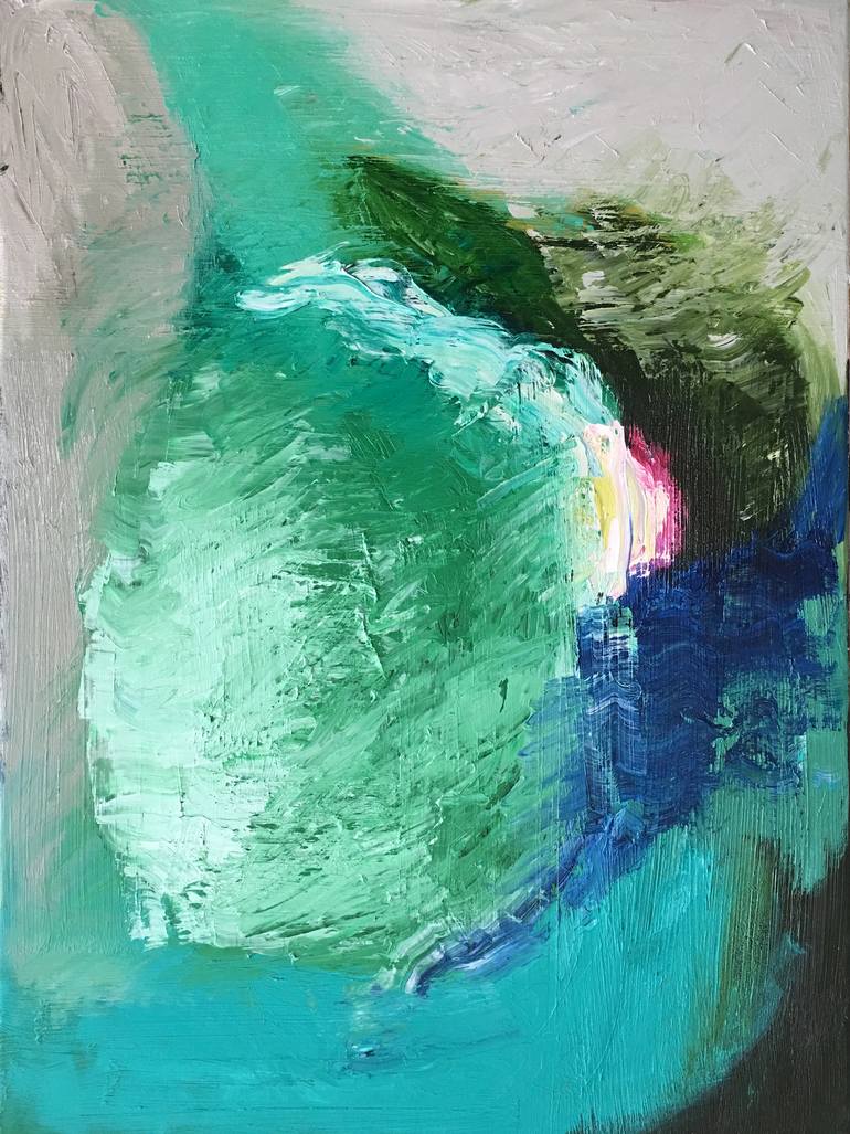 770x1027 Saatchi Art Green Glow Painting By Piotr Parda - Glow Art Painting