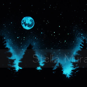 354x354 Glow In The Dark Starlight Window - Glow In The Dark Tree Painting