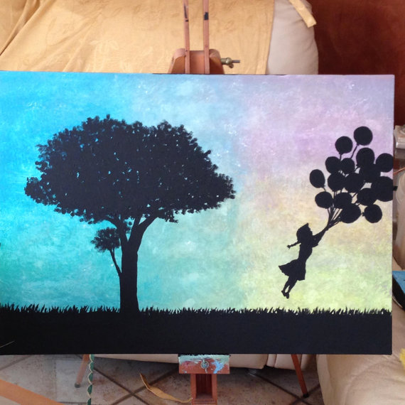 570x570 Art That Glows In The Dark - Glow In The Dark Tree Painting