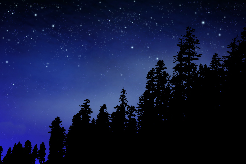 864x576 Frank Wilson Fine Art Paintings, Murals, Illusions, Illustrations - Glow In The Dark Tree Painting