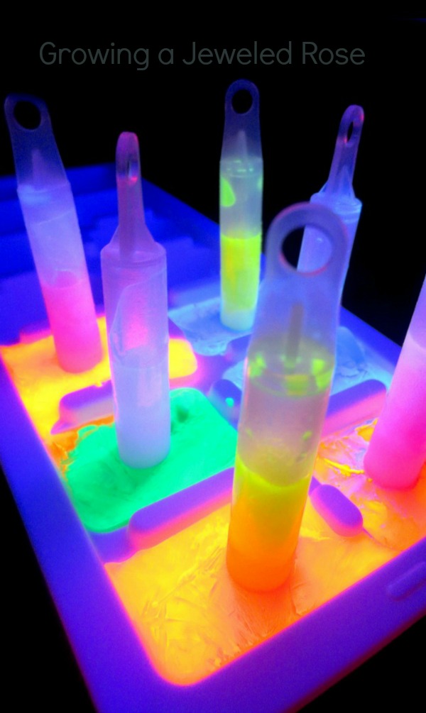 600x1005 Glowing Ice Painting Growing A Jeweled Rose - Glow Painting