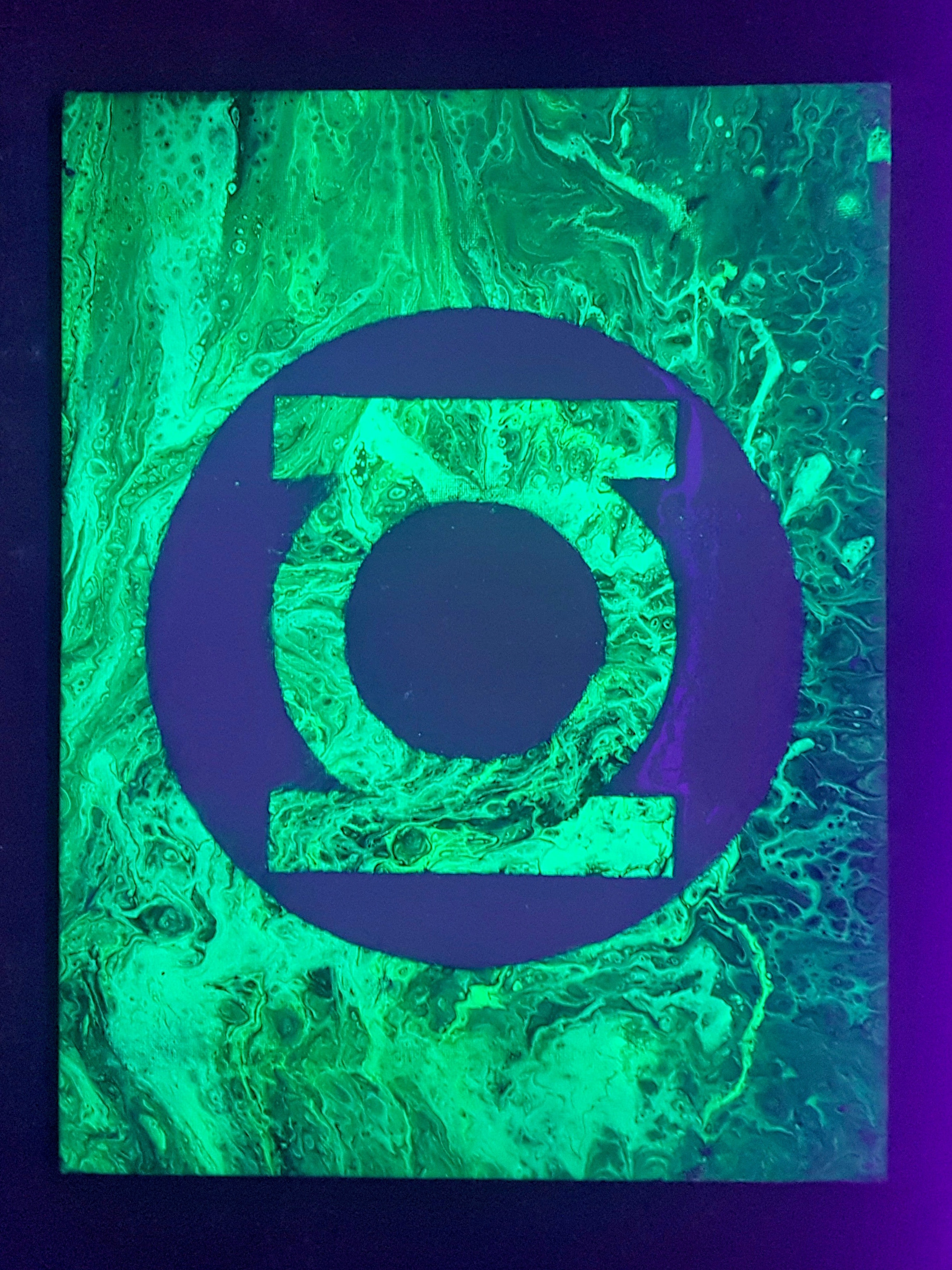 2356x3141 Green Lantern Glow Painting - Glow Painting