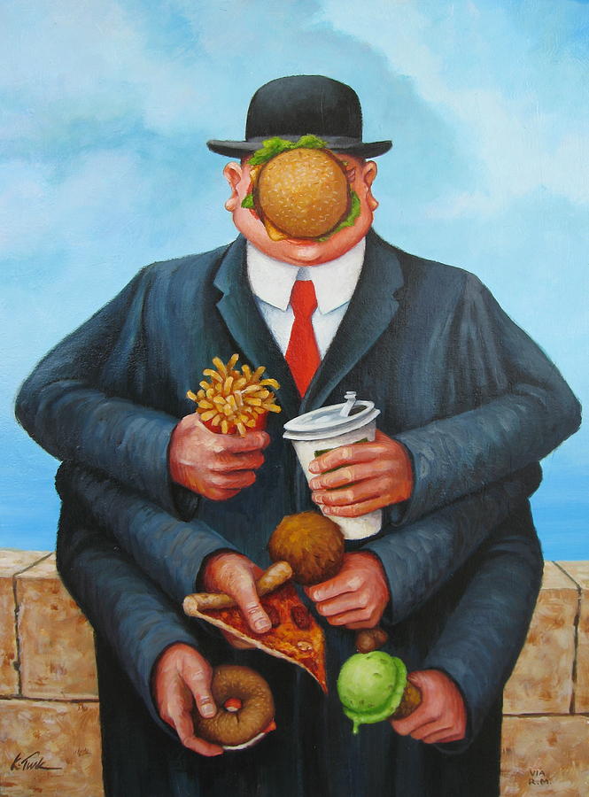 665x900 Son Of Mac Painting By Katharine Turk Truman - Gluttony Painting