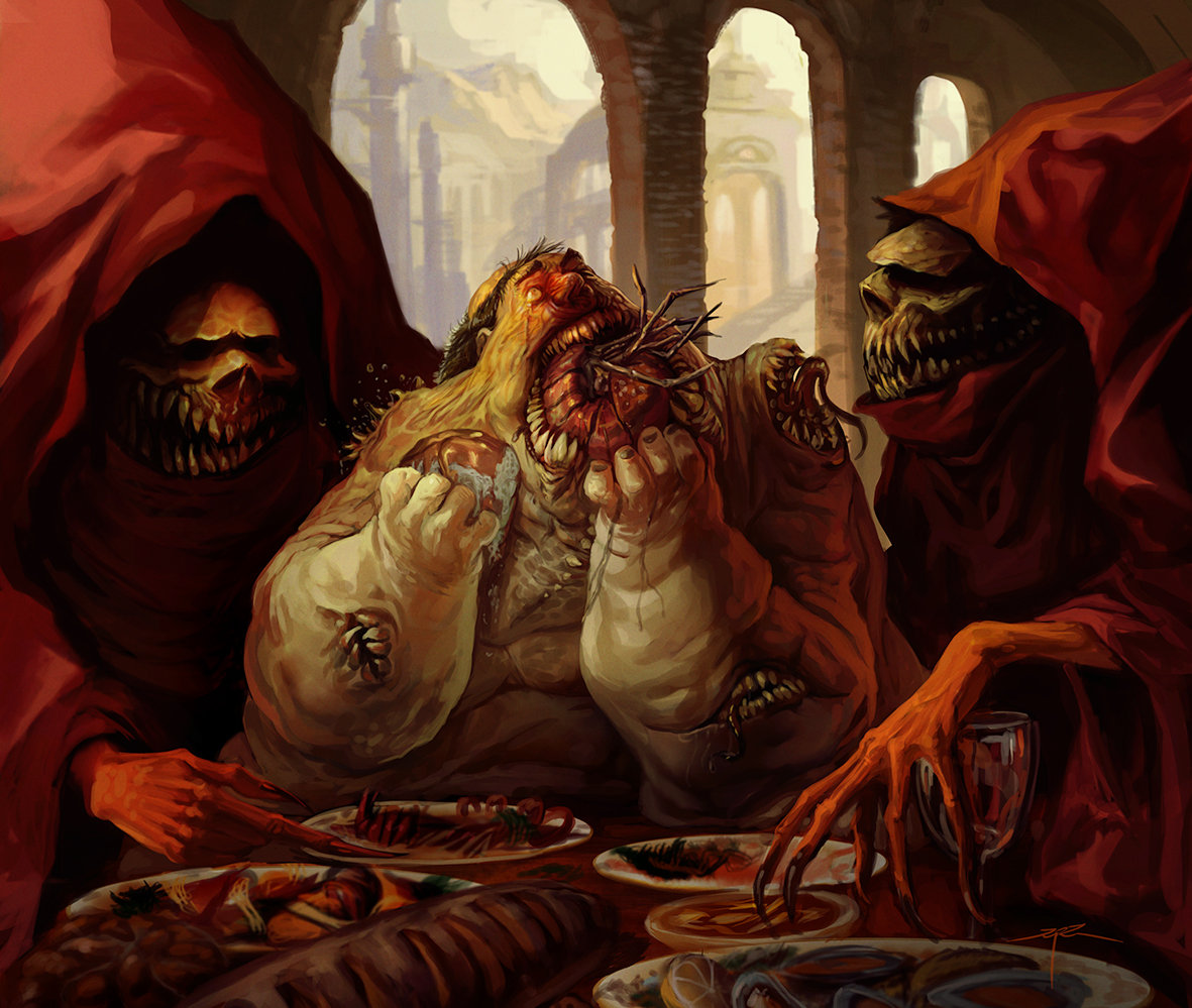 1181x999 Artstation - Gluttony Painting