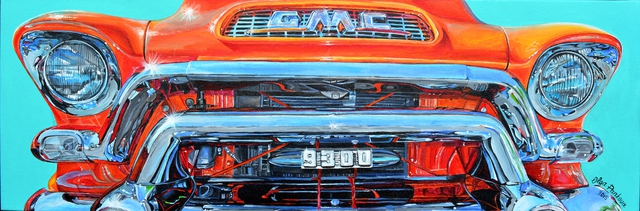 640x211 Olga Pankova Artwork Gmc Retro Truck Original Painting Acrylic - Gmc Painting