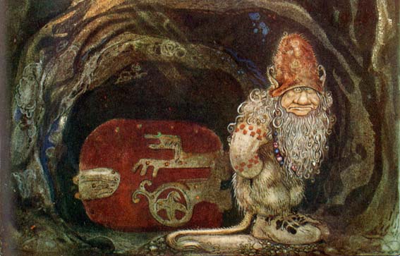 567x363 The Night I First Met A Gnome - Gnome Painting