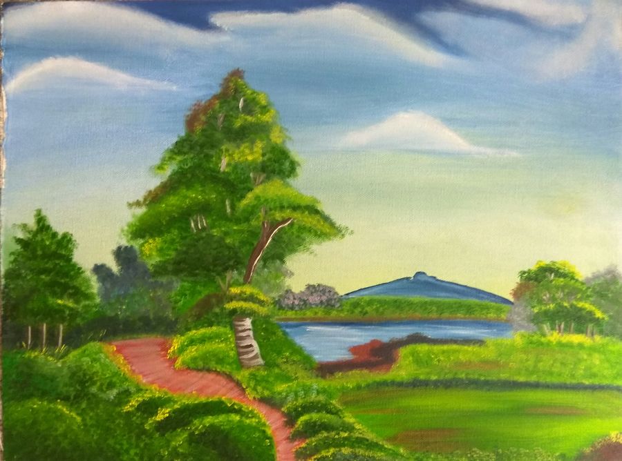900x668 Go Green Painting By Artist Shibani Mehta - Go Green Painting