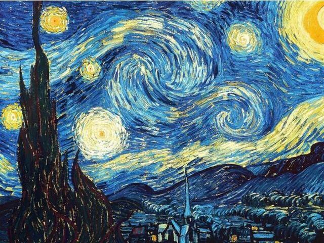 640x481 The Starry Night - Go Painting