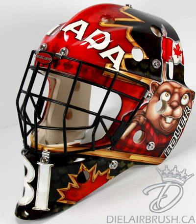 400x457 Diel Airbrush - Goalie Mask Painting