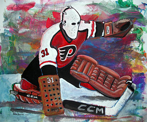 300x248 Nhl Goalie Paintings Fine Art America - Goalie Painting