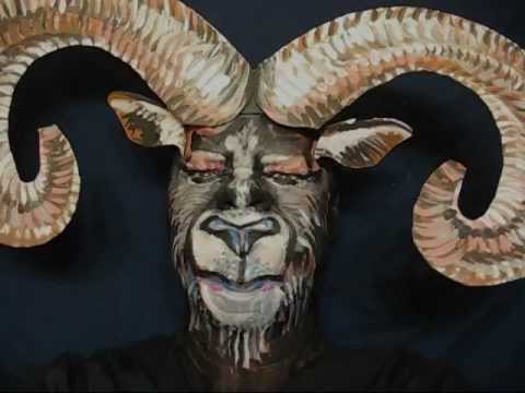 480x360 Silly Old Goat! James Kuhn. Face Paint In Motion. - Goat Face Painting
