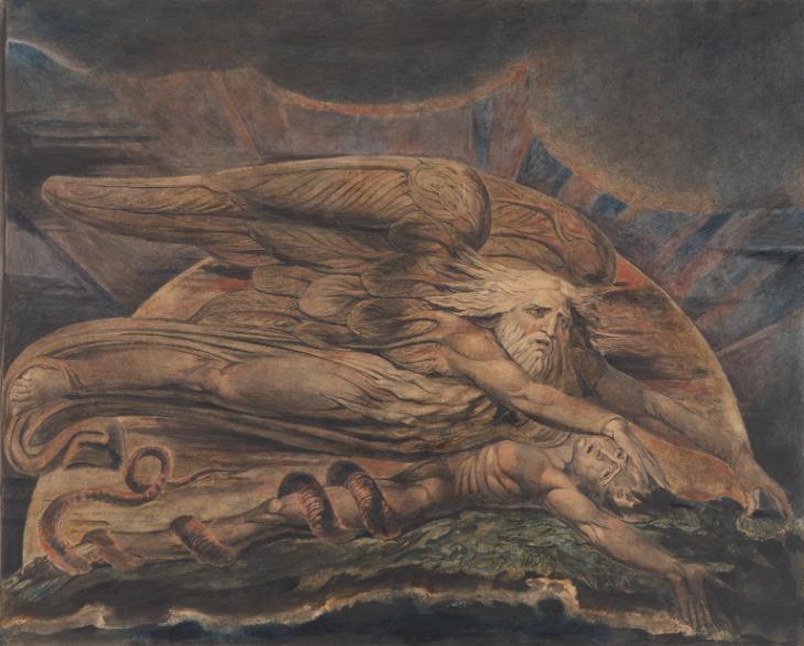 730x587 Elohim Creating Adam', William Blake, 1795 C.1805 Tate - God Adam Painting