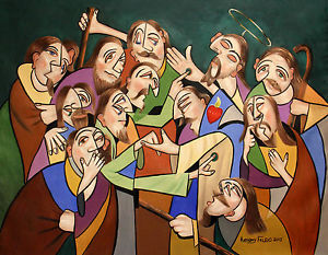 300x233 Blessed Is He Who Believes Christian Painting Jesus Thomas God - God And Jesus Painting