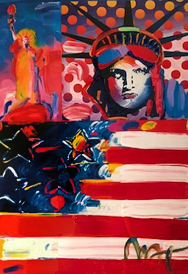 384x559 God Bless America Ii By Peter Max - God Bless America Painting