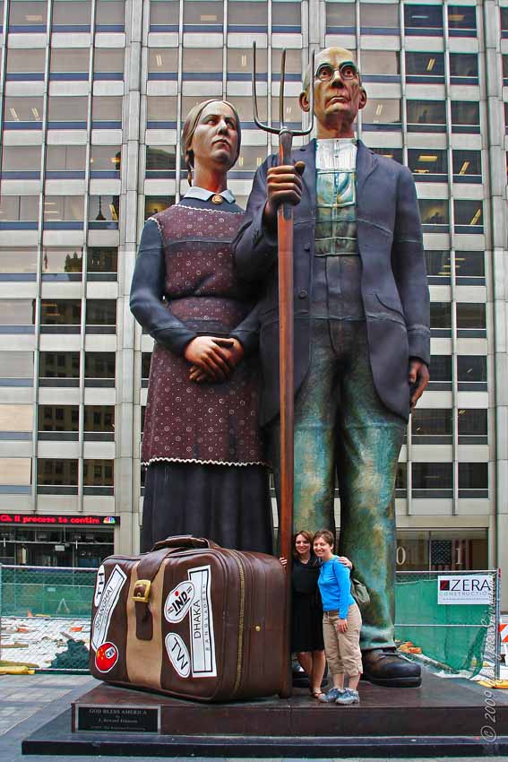 567x850 Public Art In Chicago Temporary Exhibit Pioneer Court [God Bless - God Bless America Painting