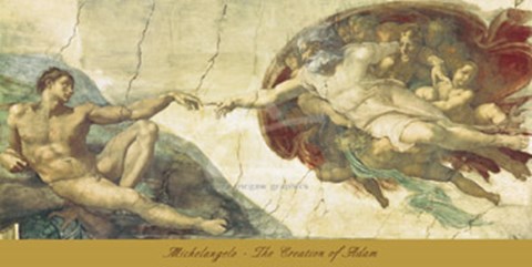 480x241 The Creation Of Adam Fine Art Print By Michelangelo Buonarroti - God Creating Adam Painting
