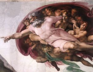 300x232 25 Interesting And Bizarre Facts About The Creation Of Adam - God Finger Painting