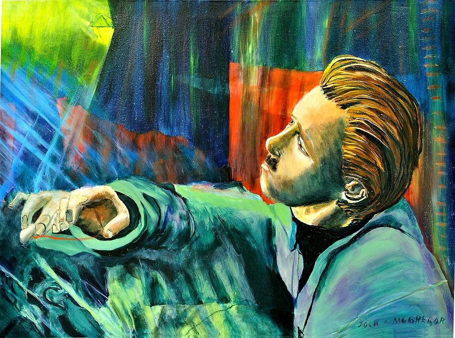 900x668 Man Praying And God Shows Up Painting By Jock - God Man Painting