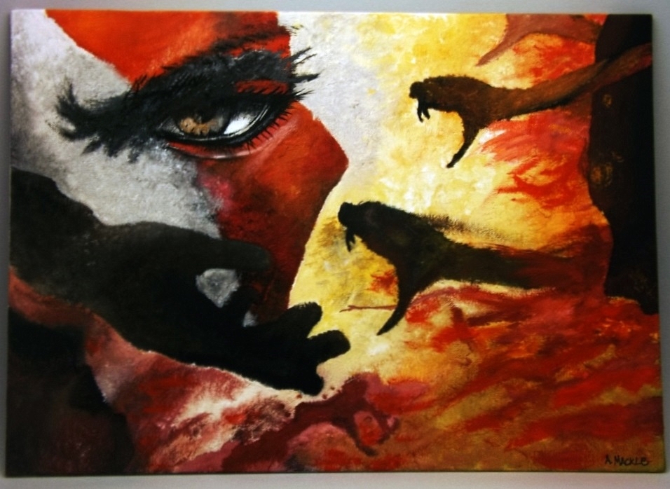 956x698 God Of War Ascension Original Fan Art Painting By Badedade - God Of Painting