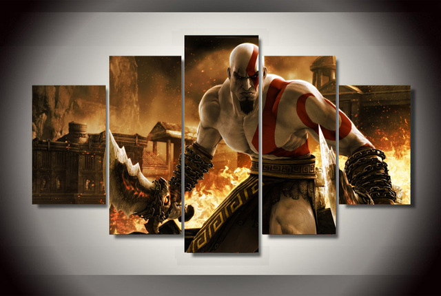 640x430 No Frame) 5 Pcs Modern Canvas Painting God Of War Ascension Kratos - God Of War Painting